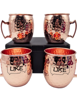 Li231 Set de 4 Moscow Mug Cobrizados