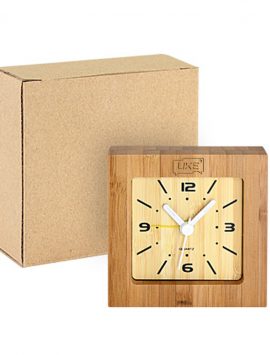 B59 Reloj Alarma Despertador de madera de Bamboo