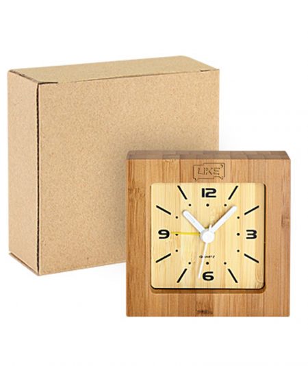 B59 Reloj Alarma Despertador de madera de Bamboo