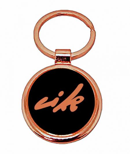 K61 Llavero Circular Cobrizado Negro