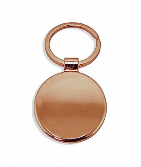 K61 Llavero Circular Cobrizado Negro