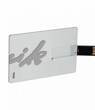 U3 USB Pendrive 16GB Credit Card plateado