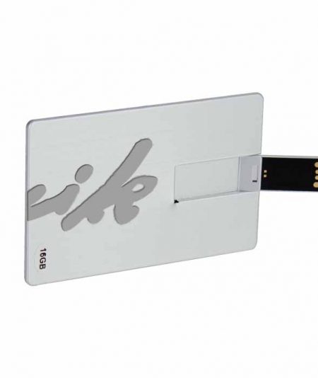 U3 USB Pendrive 16GB Credit Card plateado