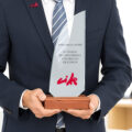 A85 Trofeo Galvano de Madera y Cristal Sail