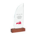 A85 Trofeo Galvano de Madera y Cristal Sail
