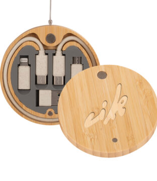 B86 Connect Multicargador 6 en 1 de Bamboo y Trigo.
