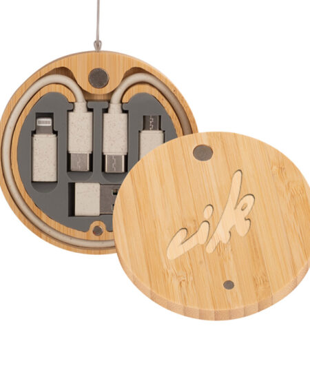B86 Connect Multicargador 6 en 1 de Bamboo y Trigo.