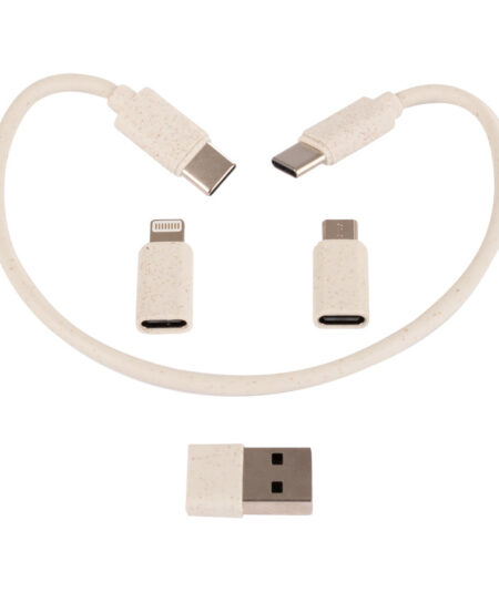 B86 Connect Multicargador 6 en 1 de Bamboo y Trigo.
