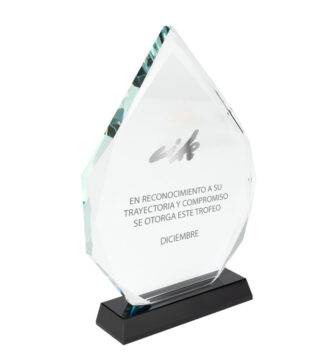 A75 Trofeo Galvano de Cristal Tear