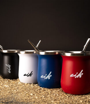 M72 Vaso Térmico metálico MATE 300ml. con Bombilla