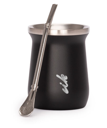 M72 Vaso Térmico metálico MATE 300ml. con Bombilla