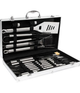 H28 Deluxe BBQ Set Metálico de 24 piezas