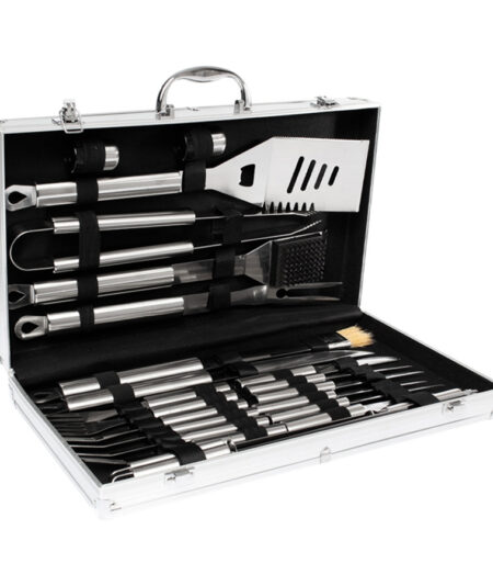 H28 Deluxe BBQ Set Metálico de 24 piezas