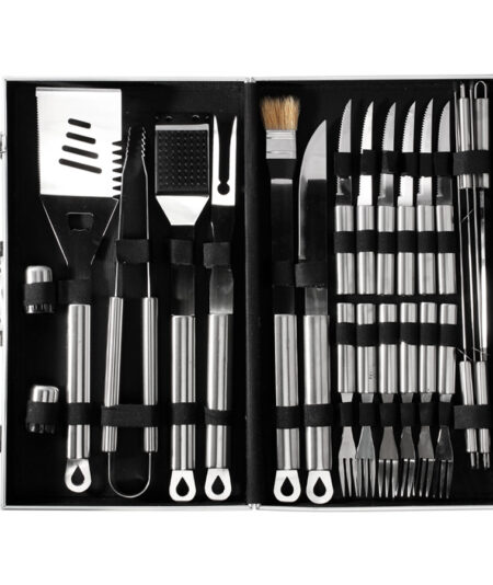 H28 Deluxe BBQ Set Metálico de 24 piezas